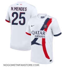 Moški Paris Saint-Germain Nuno Mendes #25 Replika nogometni dresi Gostujoči 2024-25 Kratek Rokav