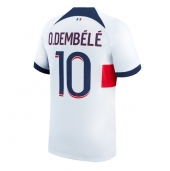 Moški Paris Saint-Germain Ousmane Dembele #10 Replika nogometni dresi Gostujoči 2023-24 Kratek Rokav