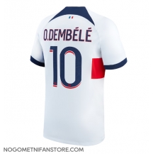 Moški Paris Saint-Germain Ousmane Dembele #10 Replika nogometni dresi Gostujoči 2023-24 Kratek Rokav