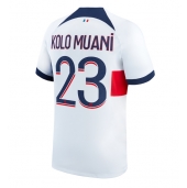 Moški Paris Saint-Germain Randal Kolo Muani #23 Replika nogometni dresi Gostujoči 2023-24 Kratek Rokav