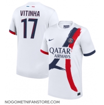 Moški Paris Saint-Germain Vitinha #17 Replika nogometni dresi Gostujoči 2024-25 Kratek Rokav