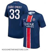 Moški Paris Saint-Germain Warren Zaire-Emery #33 Replika nogometni dresi Domači 2024-25 Kratek Rokav