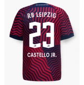 Moški RB Leipzig Castello Lukeba #23 Replika nogometni dresi Gostujoči 2023-24 Kratek Rokav