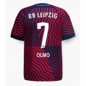 Moški RB Leipzig Dani Olmo #7 Replika nogometni dresi Gostujoči 2023-24 Kratek Rokav