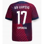 Moški RB Leipzig Lois Openda #17 Replika nogometni dresi Gostujoči 2023-24 Kratek Rokav