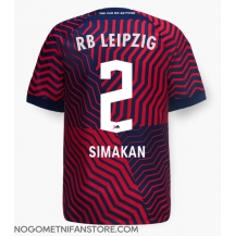 Moški RB Leipzig Mohamed Simakan #2 Replika nogometni dresi Gostujoči 2023-24 Kratek Rokav