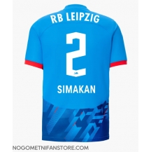 Moški RB Leipzig Mohamed Simakan #2 Replika nogometni dresi Tretji 2023-24 Kratek Rokav