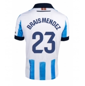 Moški Real Sociedad Brais Mendez #23 Replika nogometni dresi Domači 2023-24 Kratek Rokav