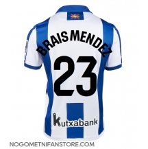 Moški Real Sociedad Brais Mendez #23 Replika nogometni dresi Domači 2024-25 Kratek Rokav