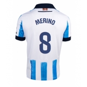 Moški Real Sociedad Mikel Merino #8 Replika nogometni dresi Domači 2023-24 Kratek Rokav