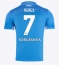 Moški SSC Napoli David Neres #7 Replika nogometni dresi Domači 2024-25 Kratek Rokav