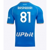 Moški SSC Napoli Giacomo Raspadori #81 Replika nogometni dresi Domači 2023-24 Kratek Rokav