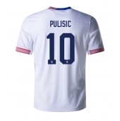 Moški Združene Države Christian Pulisic #10 Replika nogometni dresi Domači Copa America 2024 Kratek Rokav