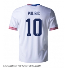 Moški Združene Države Christian Pulisic #10 Replika nogometni dresi Domači Copa America 2024 Kratek Rokav