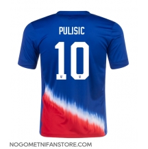 Moški Združene Države Christian Pulisic #10 Replika nogometni dresi Gostujoči Copa America 2024 Kratek Rokav