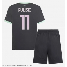 Otroški AC Milan Christian Pulisic #11 Replika nogometni dresi kompleti Tretji 2024-25 Kratek Rokav (+ hlače)