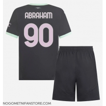 Otroški AC Milan Tammy Abraham #90 Replika nogometni dresi kompleti Tretji 2024-25 Kratek Rokav (+ hlače)