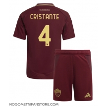 Otroški AS Roma Bryan Cristante #4 Replika nogometni dresi kompleti Domači 2024-25 Kratek Rokav (+ hlače)