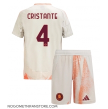 Otroški AS Roma Bryan Cristante #4 Replika nogometni dresi kompleti Gostujoči 2024-25 Kratek Rokav (+ hlače)