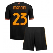 Otroški AS Roma Gianluca Mancini #23 Replika nogometni dresi kompleti Tretji 2023-24 Kratek Rokav (+ hlače)