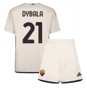 Otroški AS Roma Paulo Dybala #21 Replika nogometni dresi kompleti Gostujoči 2023-24 Kratek Rokav (+ hlače)