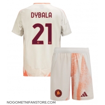 Otroški AS Roma Paulo Dybala #21 Replika nogometni dresi kompleti Gostujoči 2024-25 Kratek Rokav (+ hlače)