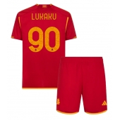 Otroški AS Roma Romelu Lukaku #90 Replika nogometni dresi kompleti Domači 2023-24 Kratek Rokav (+ hlače)