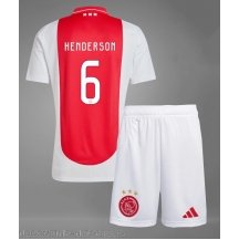 Otroški Ajax Jordan Henderson #6 Replika nogometni dresi kompleti Domači 2024-25 Kratek Rokav (+ hlače)