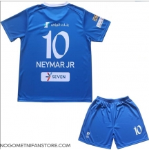 Otroški Al-Hilal Neymar Jr #10 Replika nogometni dresi kompleti Domači 2023-24 Kratek Rokav (+ hlače)