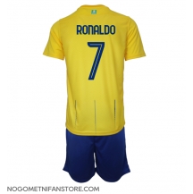 Otroški Al-Nassr Cristiano Ronaldo #7 Replika nogometni dresi kompleti Domači 2023-24 Kratek Rokav (+ hlače)