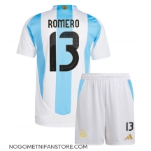 Otroški Argentina Cristian Romero #13 Replika nogometni dresi kompleti Domači Copa America 2024 Kratek Rokav (+ hlače)