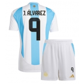 Otroški Argentina Julian Alvarez #9 Replika nogometni dresi kompleti Domači Copa America 2024 Kratek Rokav (+ hlače)