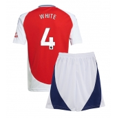 Otroški Arsenal Ben White #4 Replika nogometni dresi kompleti Domači 2024-25 Kratek Rokav (+ hlače)