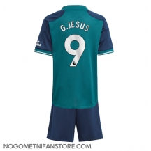 Otroški Arsenal Gabriel Jesus #9 Replika nogometni dresi kompleti Tretji 2023-24 Kratek Rokav (+ hlače)