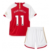 Otroški Arsenal Gabriel Martinelli #11 Replika nogometni dresi kompleti Domači 2023-24 Kratek Rokav (+ hlače)