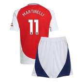 Otroški Arsenal Gabriel Martinelli #11 Replika nogometni dresi kompleti Domači 2024-25 Kratek Rokav (+ hlače)