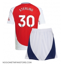 Otroški Arsenal Raheem Sterling #30 Replika nogometni dresi kompleti Domači 2024-25 Kratek Rokav (+ hlače)