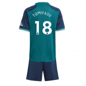 Otroški Arsenal Takehiro Tomiyasu #18 Replika nogometni dresi kompleti Tretji 2023-24 Kratek Rokav (+ hlače)