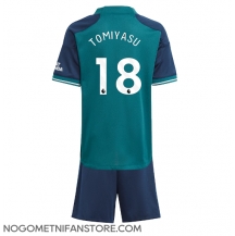 Otroški Arsenal Takehiro Tomiyasu #18 Replika nogometni dresi kompleti Tretji 2023-24 Kratek Rokav (+ hlače)