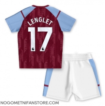 Otroški Aston Villa Clement Lenglet #17 Replika nogometni dresi kompleti Domači 2023-24 Kratek Rokav (+ hlače)