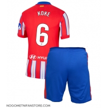 Otroški Atletico Madrid Koke #6 Replika nogometni dresi kompleti Domači 2024-25 Kratek Rokav (+ hlače)