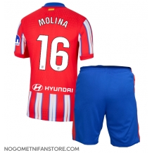 Otroški Atletico Madrid Nahuel Molina #16 Replika nogometni dresi kompleti Domači 2024-25 Kratek Rokav (+ hlače)