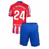 Otroški Atletico Madrid Robin Le Normand #24 Replika nogometni dresi kompleti Domači 2024-25 Kratek Rokav (+ hlače)