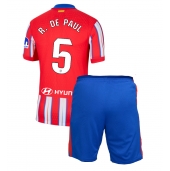 Otroški Atletico Madrid Rodrigo De Paul #5 Replika nogometni dresi kompleti Domači 2024-25 Kratek Rokav (+ hlače)