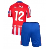 Otroški Atletico Madrid Samuel Lino #12 Replika nogometni dresi kompleti Domači 2024-25 Kratek Rokav (+ hlače)