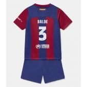 Otroški Barcelona Alejandro Balde #3 Replika nogometni dresi kompleti Domači 2023-24 Kratek Rokav (+ hlače)