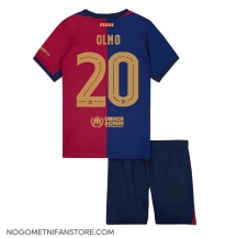 Otroški Barcelona Dani Olmo #20 Replika nogometni dresi kompleti Domači 2024-25 Kratek Rokav (+ hlače)