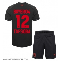 Otroški Bayer Leverkusen Edmond Tapsoba #12 Replika nogometni dresi kompleti Domači 2023-24 Kratek Rokav (+ hlače)