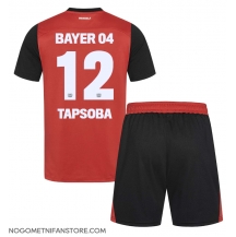 Otroški Bayer Leverkusen Edmond Tapsoba #12 Replika nogometni dresi kompleti Domači 2024-25 Kratek Rokav (+ hlače)