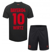 Otroški Bayer Leverkusen Florian Wirtz #10 Replika nogometni dresi kompleti Domači 2023-24 Kratek Rokav (+ hlače)